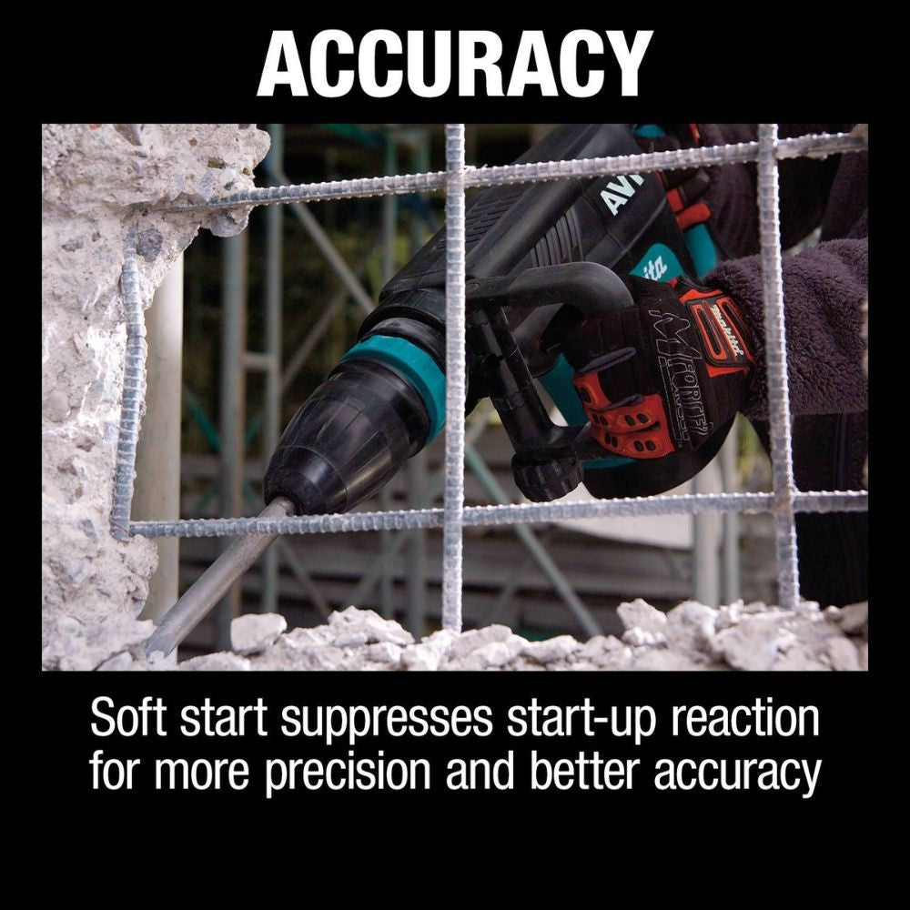 Makita HM1213C 23 lb. AVT Demolition Hammer, accepts SDS-MAX bits, var. spd., case