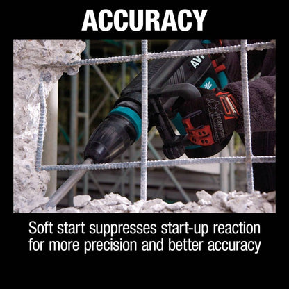 Makita HM1213C 23 lb. AVT Demolition Hammer, accepts SDS-MAX bits, var. spd., case