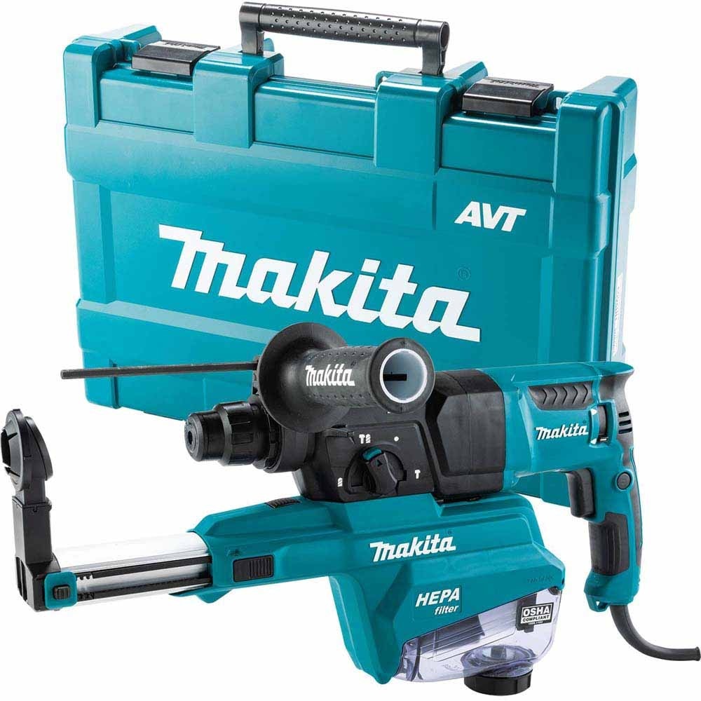 Makita HR2653 1" SDS-PLUS AVT Rotary Hammer, HEPA Dust Extractor (Pistol Grip)