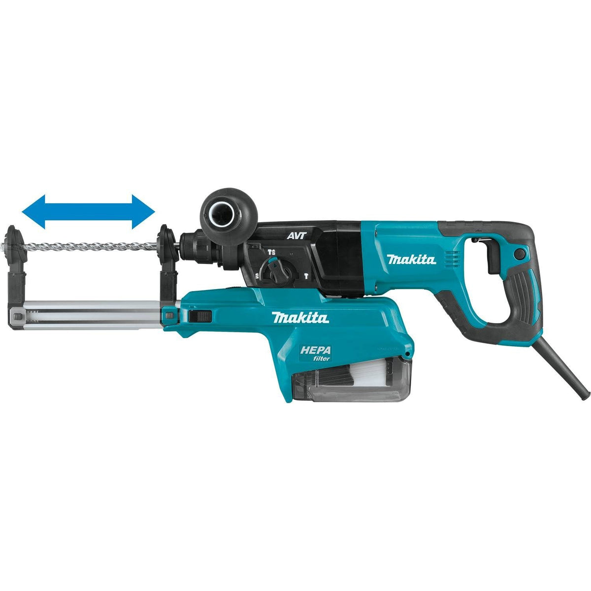 Makita HR2661 1" AVT Rotary Hammer, SDS-Plus Bits, with HEPA Extractor