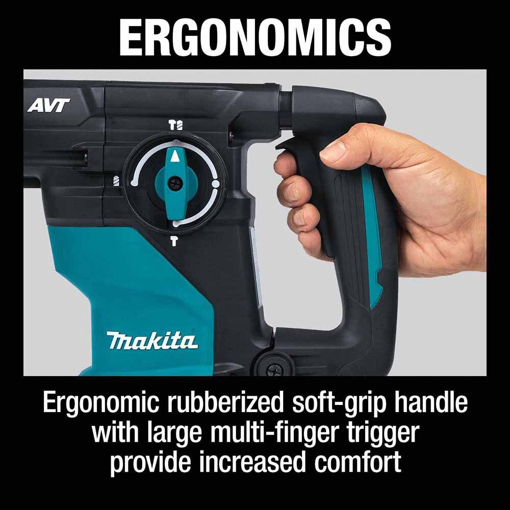 Makita HR3011FCK 1-3/16'' AVT® Rotary Hammer, accepts SDS-PLUS bits (L-Shape)