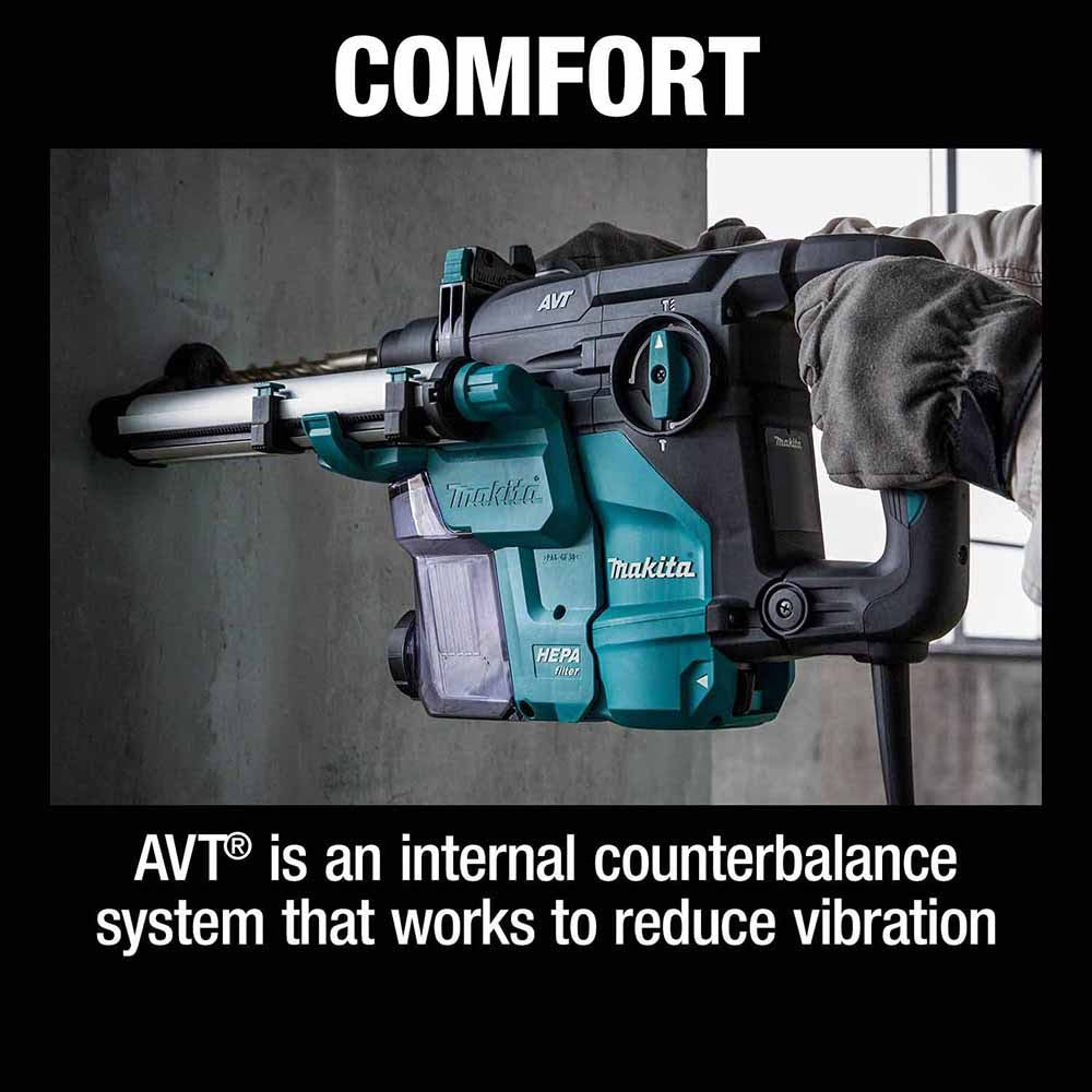 Makita HR3011FCK 1-3/16'' AVT® Rotary Hammer, accepts SDS-PLUS bits (L-Shape)