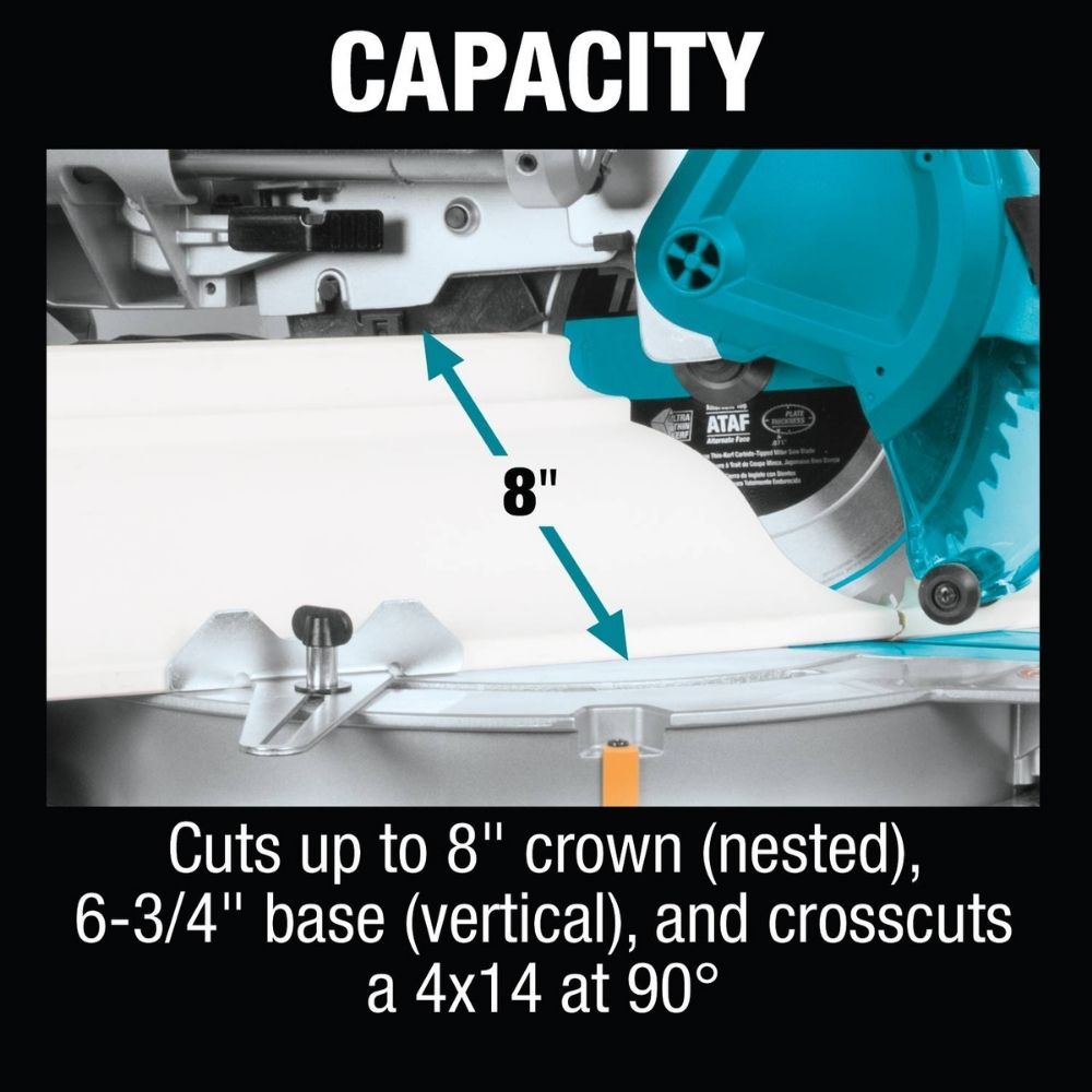 Makita LS1219LX 12" Dual-Bevel Sliding Compound Miter Saw, laser, stand
