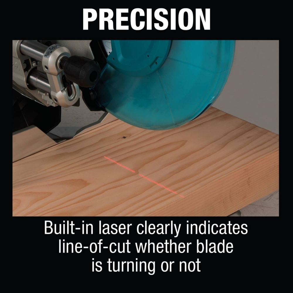 Makita LS1219LX 12" Dual-Bevel Sliding Compound Miter Saw, laser, stand