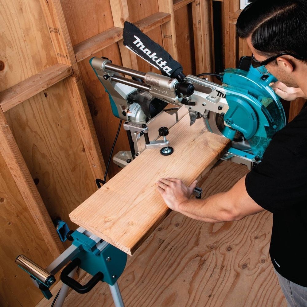 Makita LS1219LX 12" Dual-Bevel Sliding Compound Miter Saw, laser, stand
