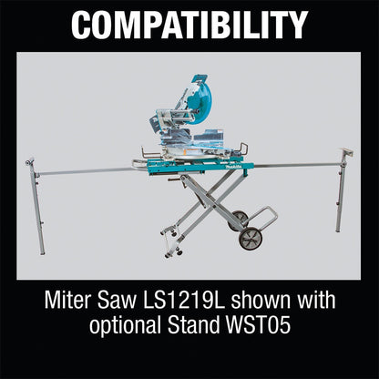 Makita LS1219L 12" Dual-Bevel Sliding Compound Miter Saw, laser