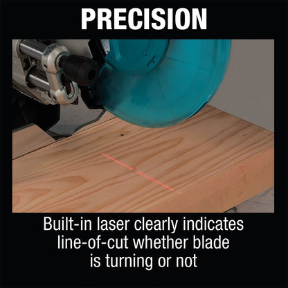Makita LS1219L 12" Dual-Bevel Sliding Compound Miter Saw, laser