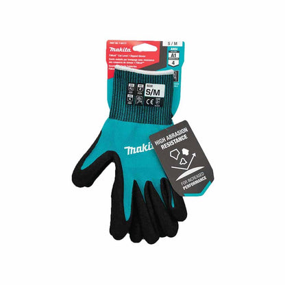 Makita T-04117 FitKnit Cut Level 1 Nitrile Coated Dipped Gloves (Small/Medium)
