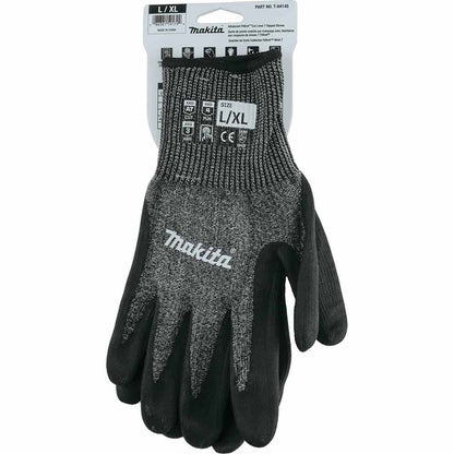 Makita T-04145 Advanced FitKnit Cut Level 7 Nitrile Coated Dipped Gloves (Large/X-Large)