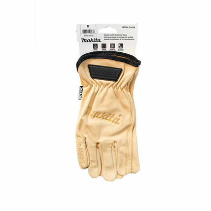 Makita T-04189 100% Genuine Leather Cow Driver Gloves (Medium)