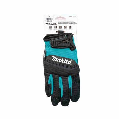 Makita T-04210 100% Genuine Leather-Palm Performance Gloves (Medium)