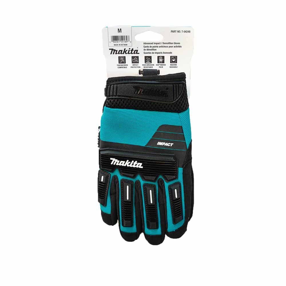 Makita T-04248 Advanced Impact Demolition Gloves (Medium)