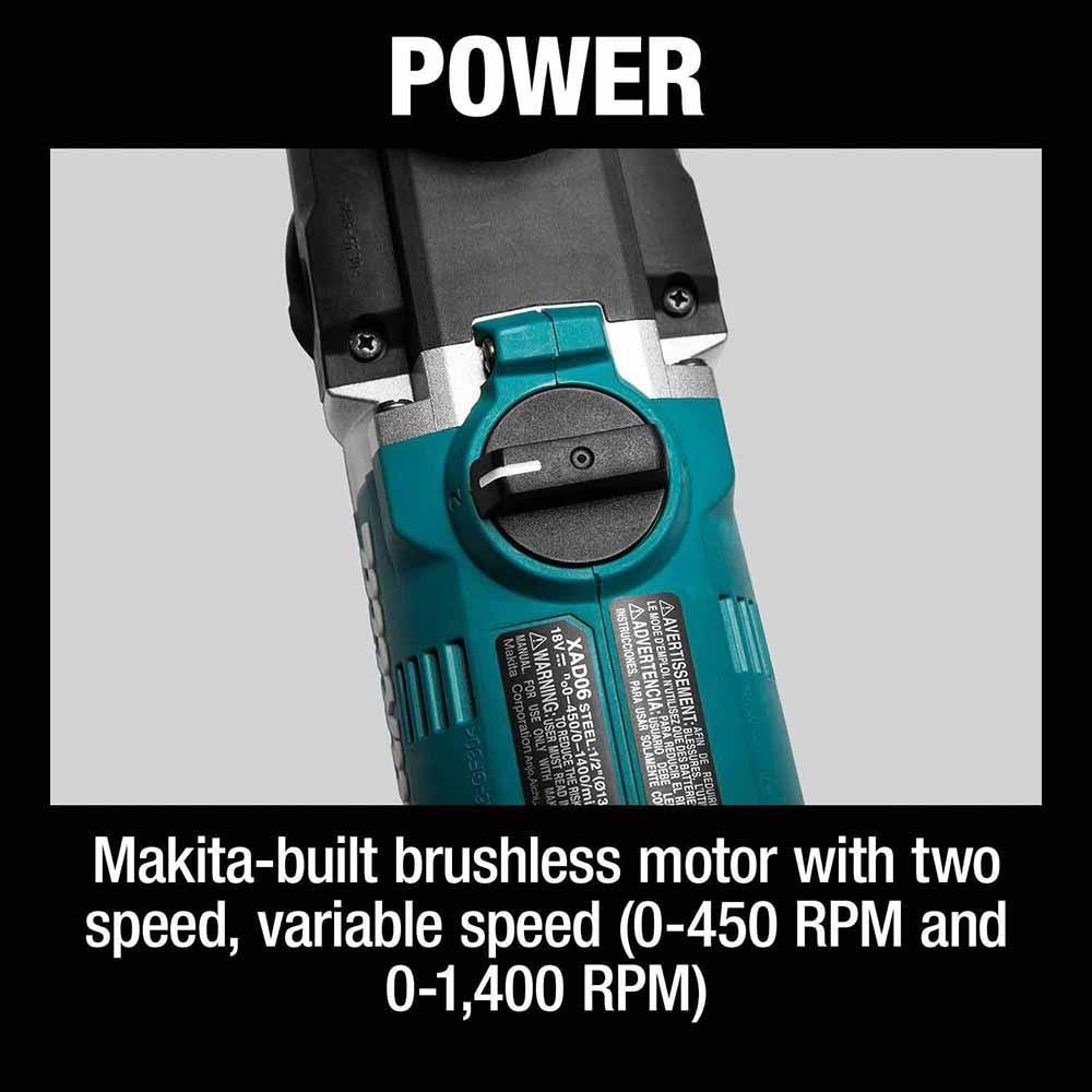 Makita XAD06T 18V LXT Lithium-Ion Brushless Cordless 7/16" Hex Right Angle Drill Kit (5.0Ah)