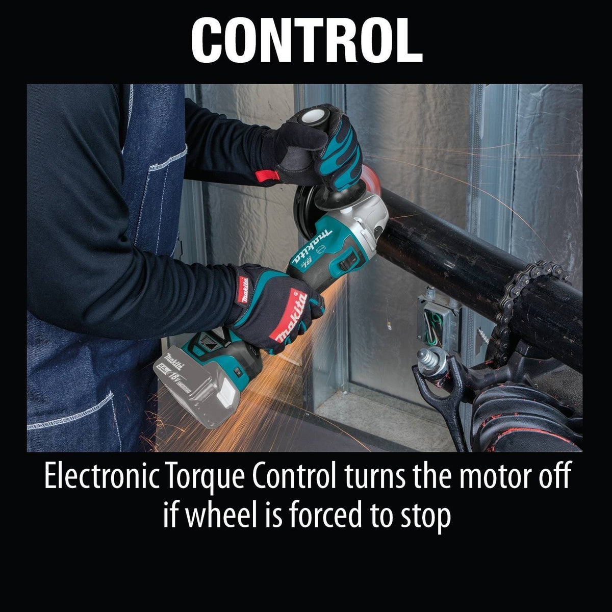 Makita XAG16Z 18V LXT Brushless Cordless 4-1/2" / 5" Cut-Off/Angle Grinder