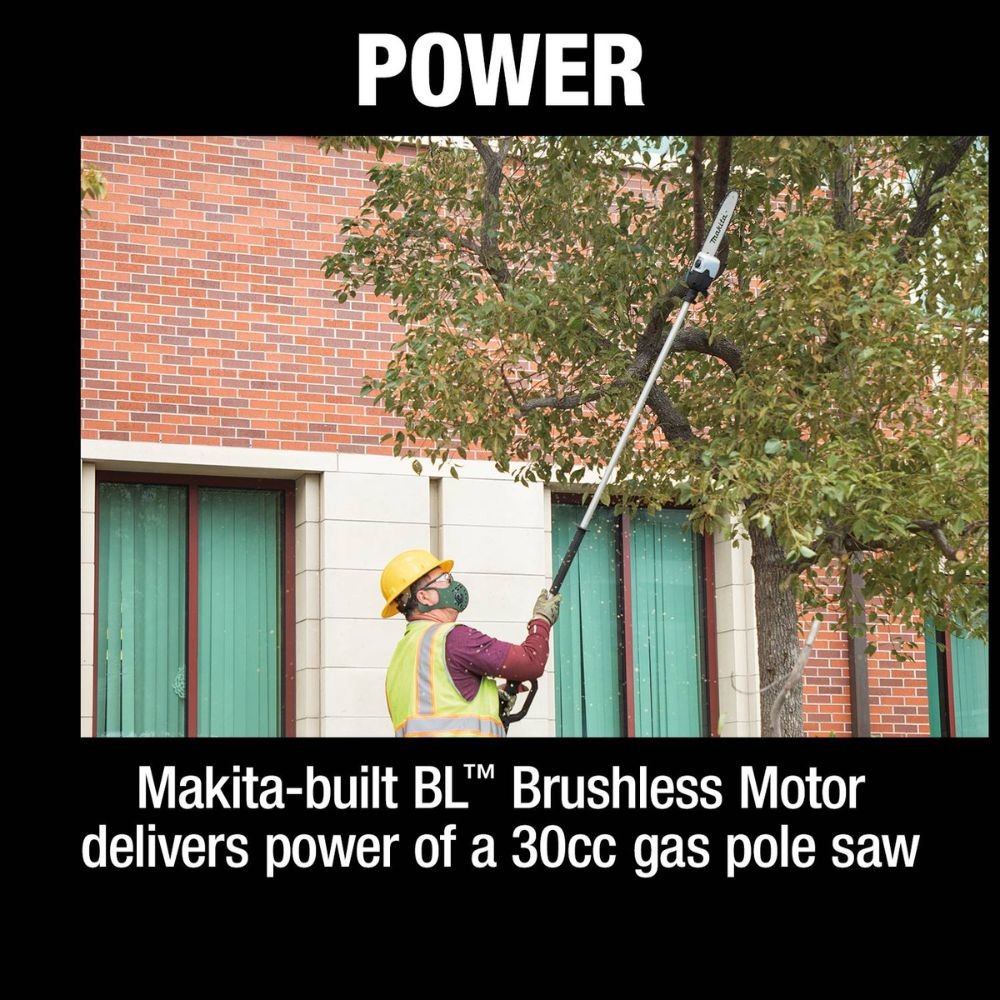 Makita XAU01PTB 36V (18V X2) LXT Brushless 10" Pole Saw Kit, 8' Length (5.0Ah)