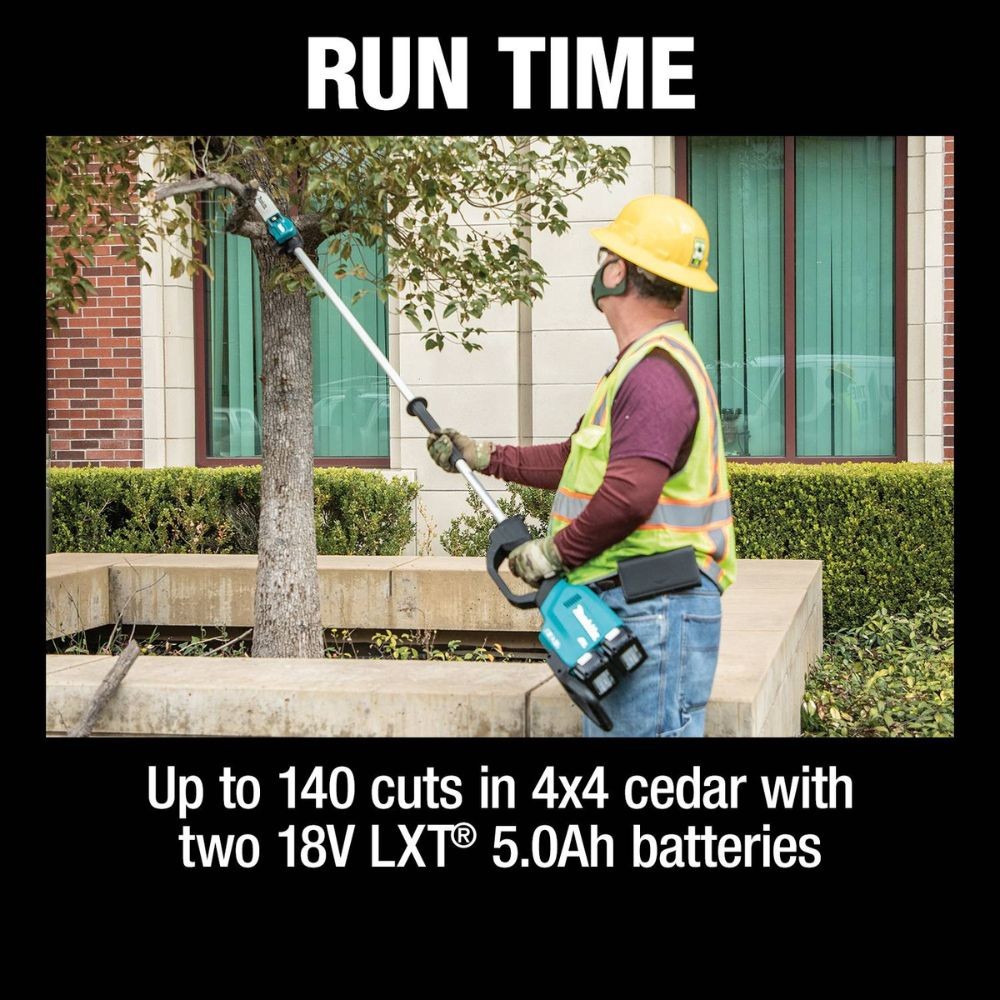 Makita XAU01PTB 36V (18V X2) LXT Brushless 10" Pole Saw Kit, 8' Length (5.0Ah)