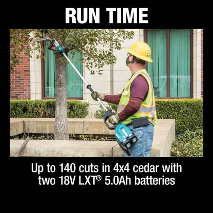 Makita XAU01PTB 36V (18V X2) LXT Brushless 10" Pole Saw Kit, 8' Length (5.0Ah)