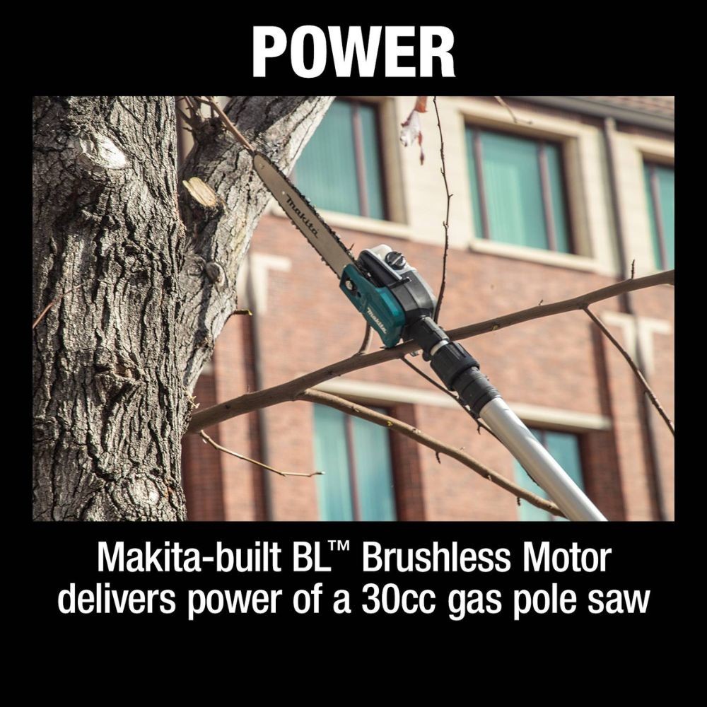 Makita XAU02PTB 36V (18V X2) LXT Brushless 10" Telescoping Pole Saw Kit, 13' Length (5.0Ah)