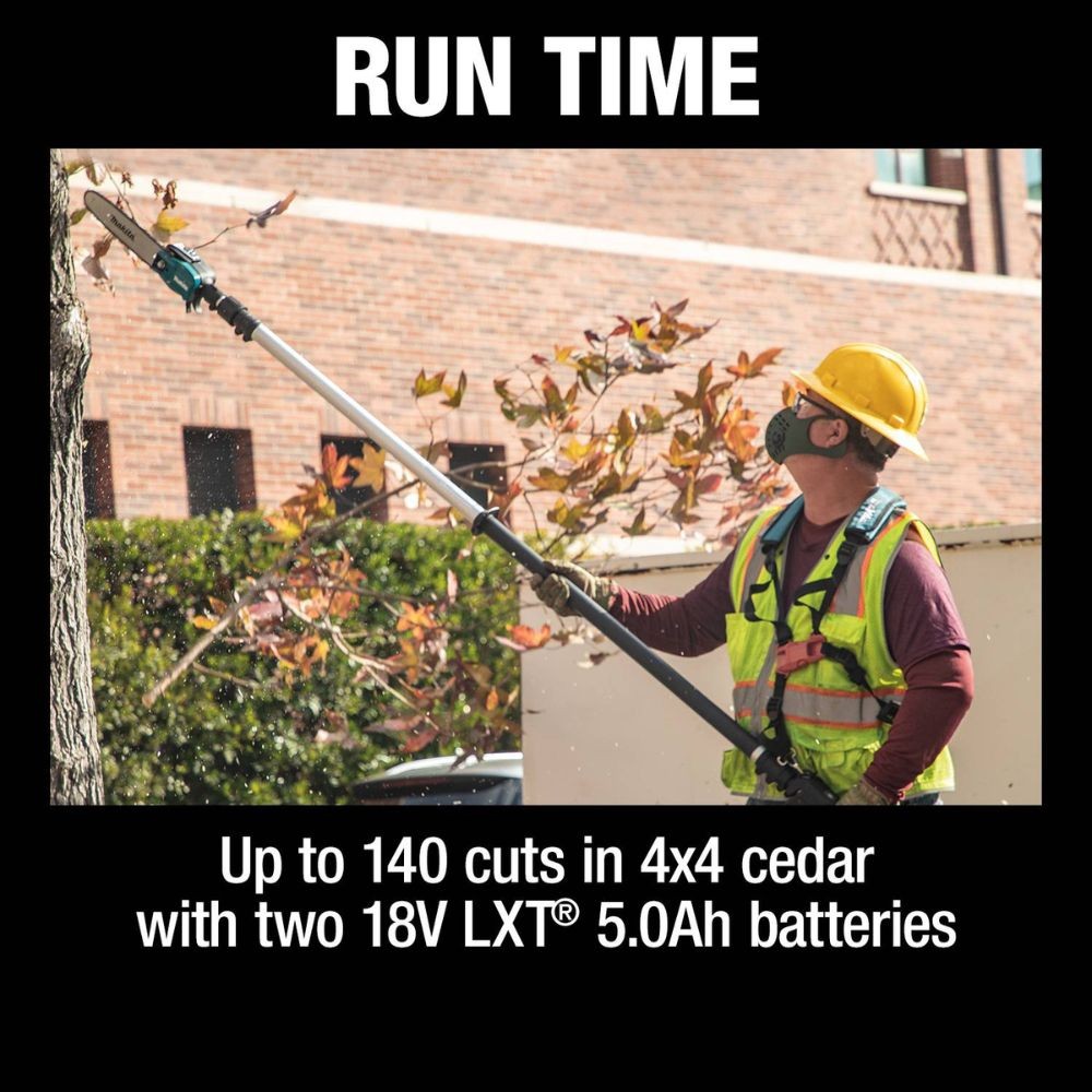 Makita XAU02PTB 36V (18V X2) LXT Brushless 10" Telescoping Pole Saw Kit, 13' Length (5.0Ah)