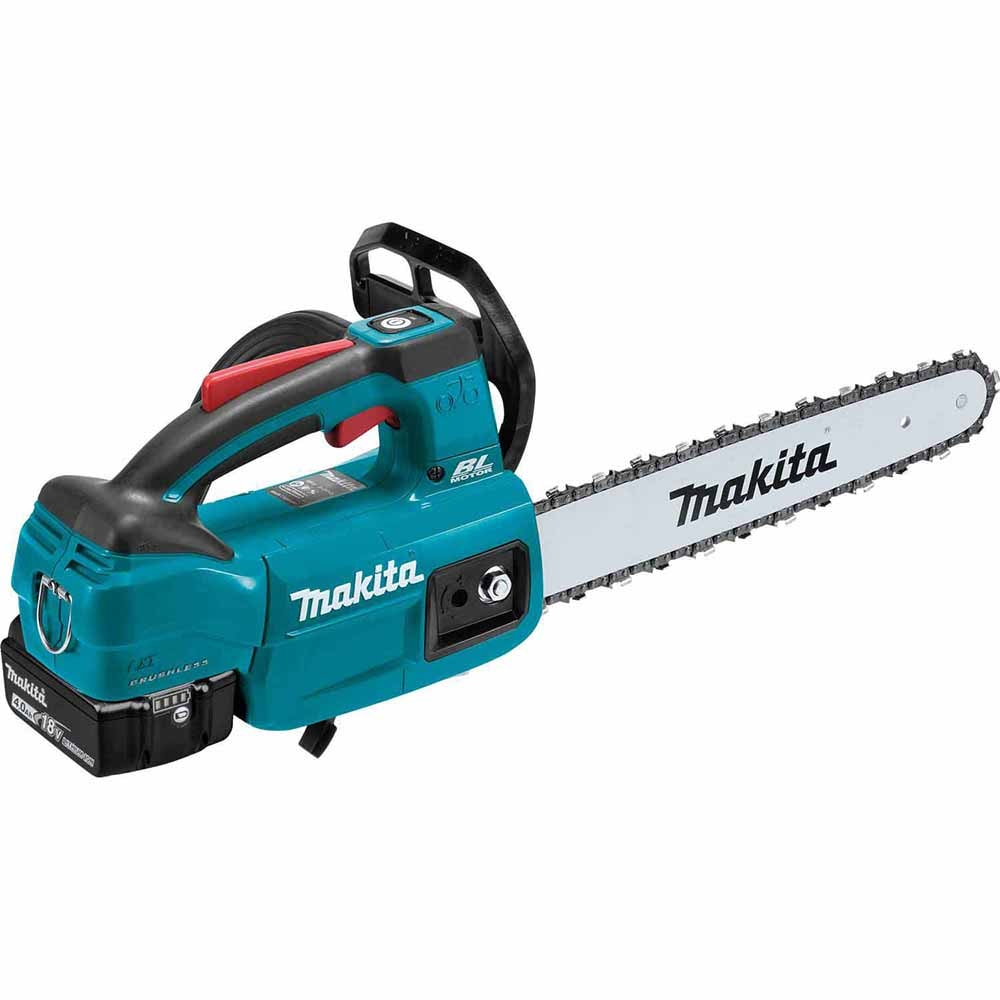 Makita XCU10SM1 18V LXT Lithium-Ion Brushless Cordless 12" Top Handle Chain Saw Kit (4.0 Ah)