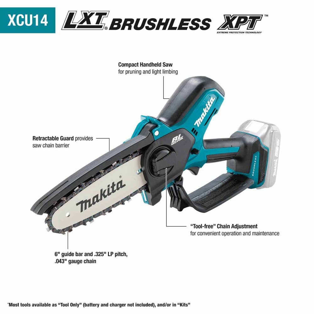 Makita XCU14SR1 18V LXT Lithium‑Ion Brushless Cordless 6" Pruning Saw Kit (2.0Ah)