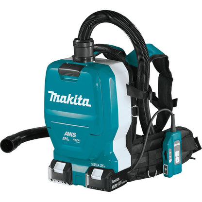 Makita XCV10PTX 18V X2 LXT 1/2 Gallon Backpack Dry Dust Extractor Kit