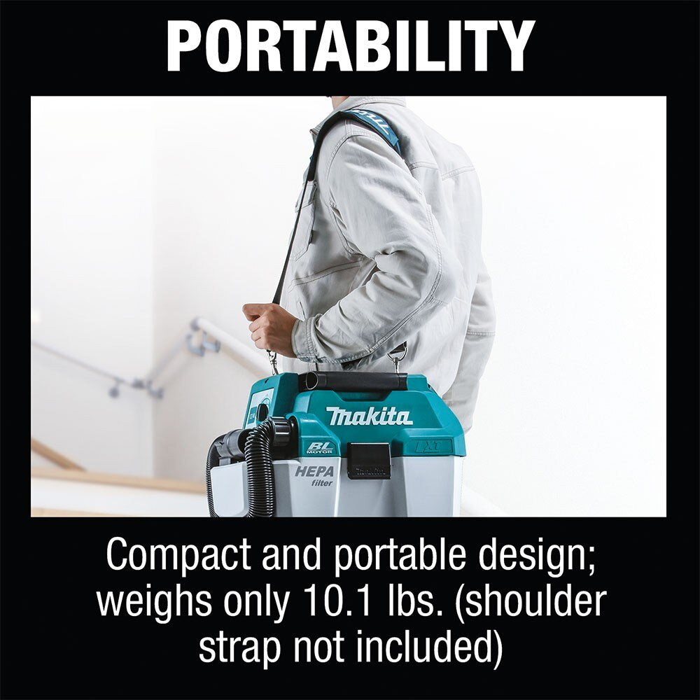 Makita XCV11T 18V LXT Portable Wet/Dry Dust Extractor/Vacuum Kit (5.0Ah)