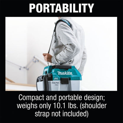 Makita XCV11T 18V LXT Portable Wet/Dry Dust Extractor/Vacuum Kit (5.0Ah)