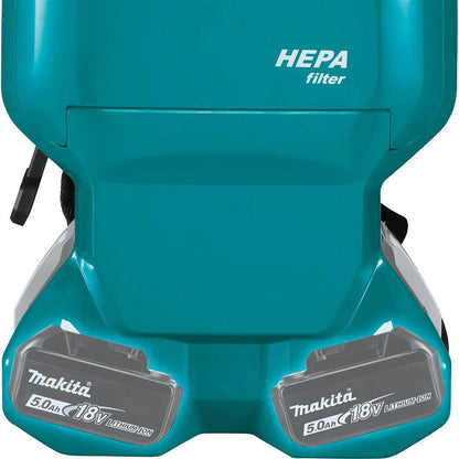 Makita XCV17Z 18V X2 LXT 1.6 Gallon Backpack Dry Vacuum, Tool Only