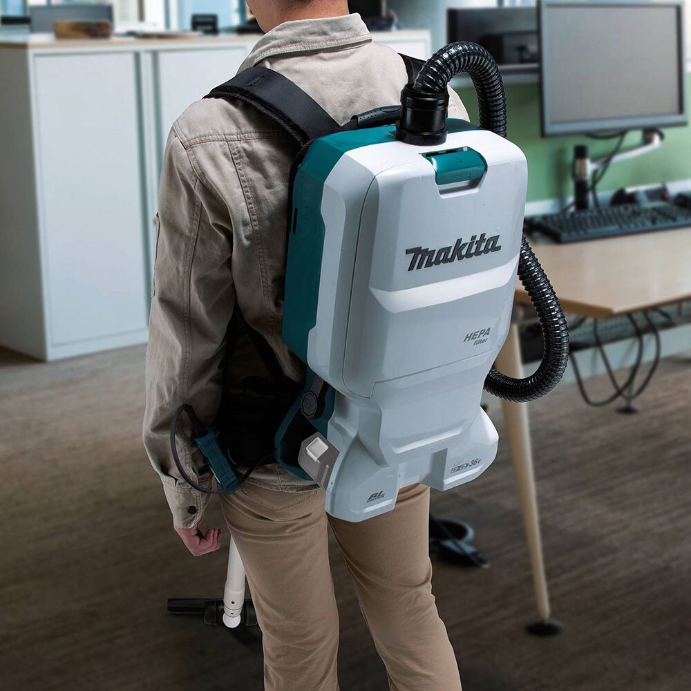 Makita XCV17Z 18V X2 LXT 1.6 Gallon Backpack Dry Vacuum, Tool Only