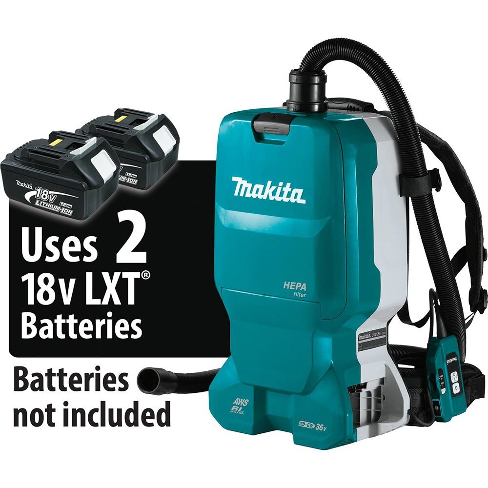 Makita XCV18ZX 18V X2 LXT 1.6 Gallon  Backpack Dry Dust Extractor,Tool Only
