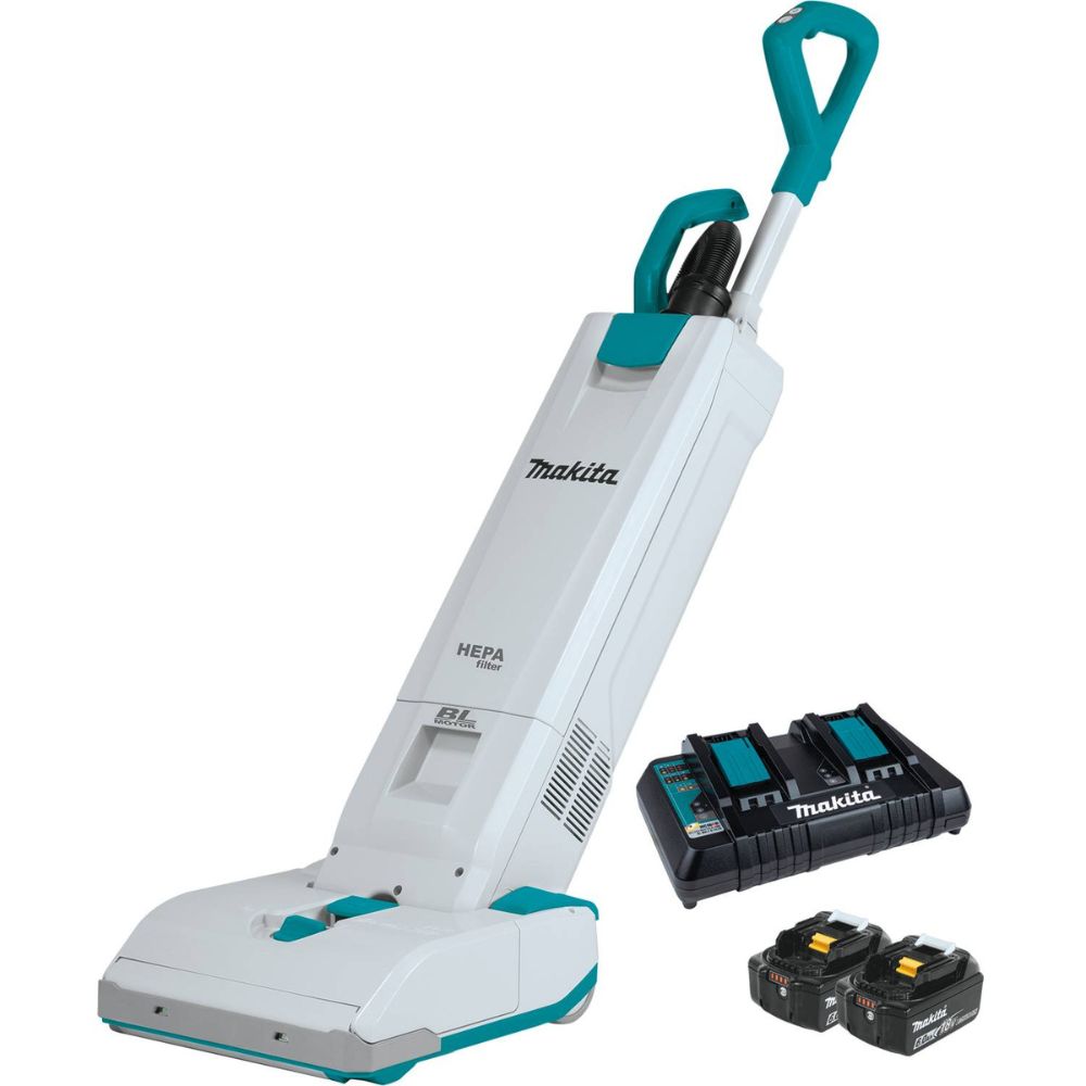 Makita XCV19PG 36V (18V X2) LXT Brushless 1.3 Gallon HEPA Filter 12" Upright Vacuum Kit (6.0Ah)