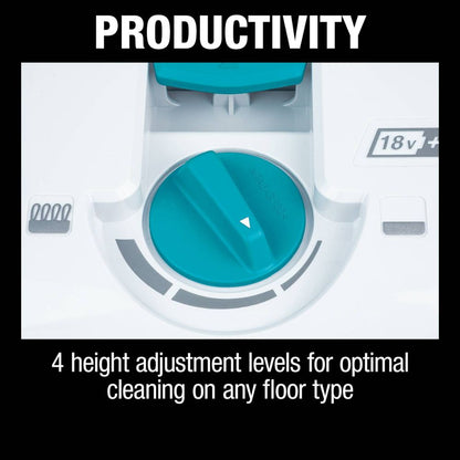 Makita XCV19PG 36V (18V X2) LXT Brushless 1.3 Gallon HEPA Filter 12" Upright Vacuum Kit (6.0Ah)