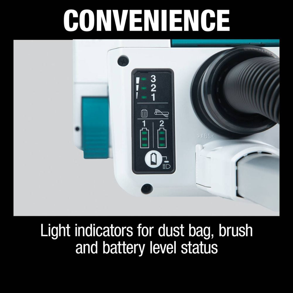 Makita XCV19PG 36V (18V X2) LXT Brushless 1.3 Gallon HEPA Filter 12" Upright Vacuum Kit (6.0Ah)