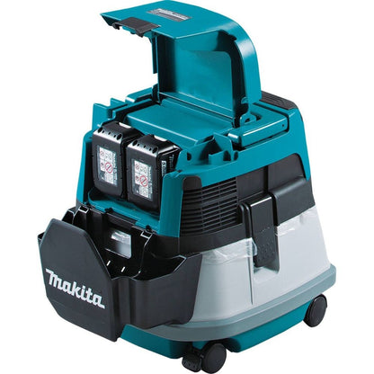 Makita XCV22PTU 36V (18V X2) LXT Brushless 2.1 Gallon HEPA Filter Dry Dust Extractor/Vacuum Kit, AWS (5.0Ah)