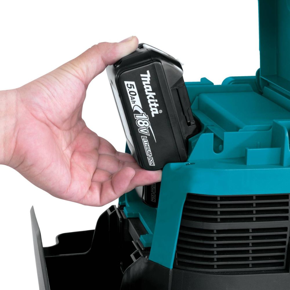 Makita XCV22PTU 36V (18V X2) LXT Brushless 2.1 Gallon HEPA Filter Dry Dust Extractor/Vacuum Kit, AWS (5.0Ah)