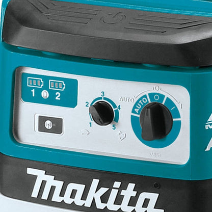 Makita XCV22PTU 36V (18V X2) LXT Brushless 2.1 Gallon HEPA Filter Dry Dust Extractor/Vacuum Kit, AWS (5.0Ah)