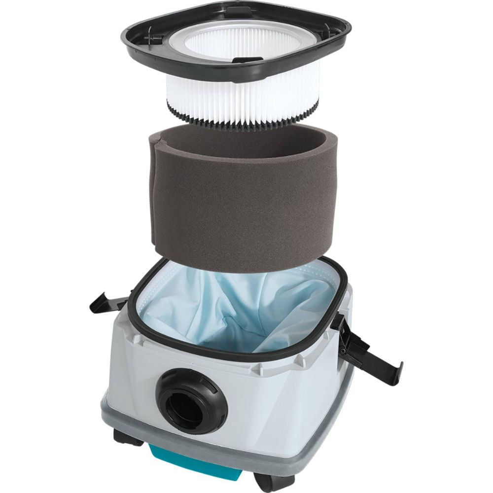 Makita XCV22PTU 36V (18V X2) LXT Brushless 2.1 Gallon HEPA Filter Dry Dust Extractor/Vacuum Kit, AWS (5.0Ah)