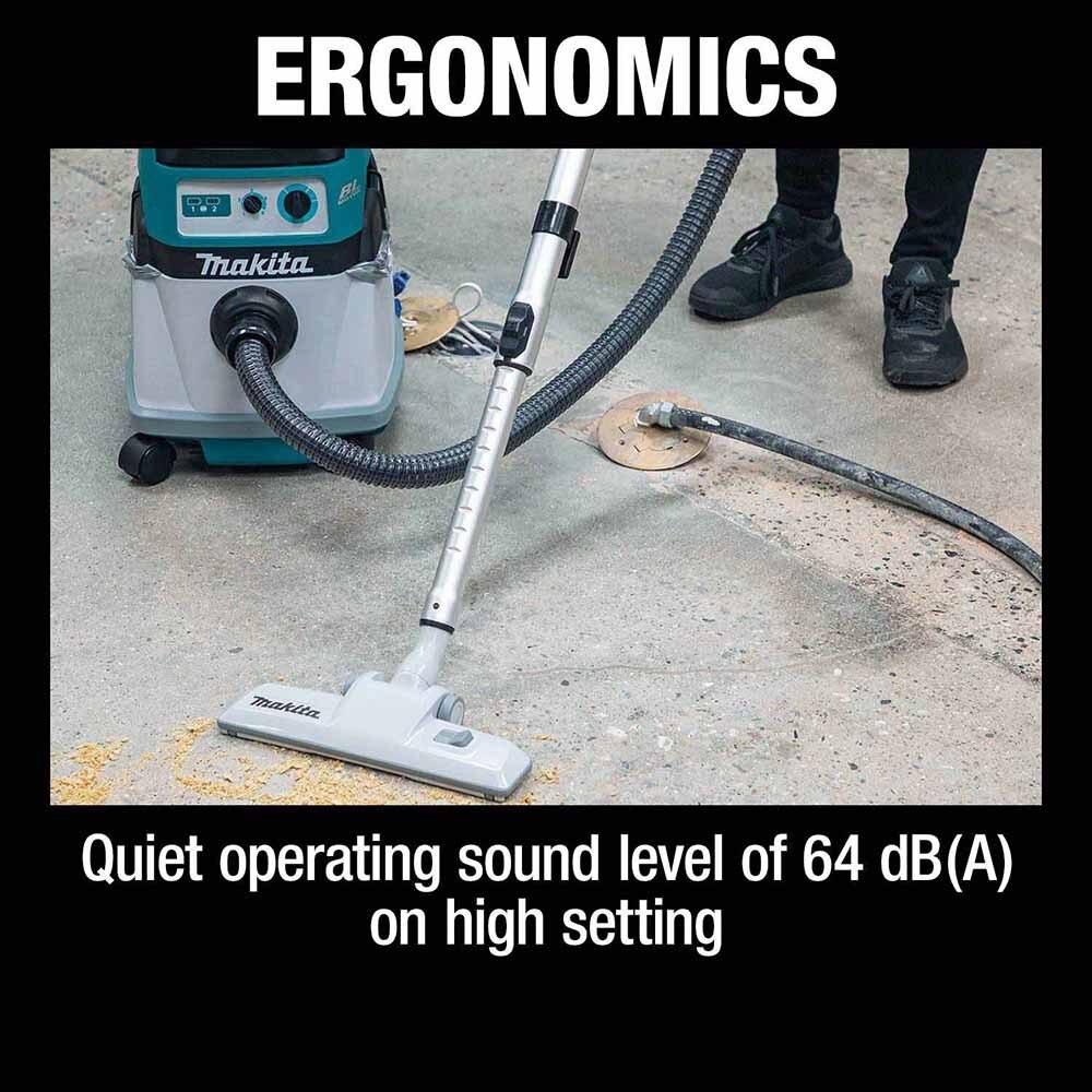 Makita XCV23Z 36V (18V X2) LXT Brushless 4 Gallon Wet/Dry Dust Extractor/Vacuum, Tool Only
