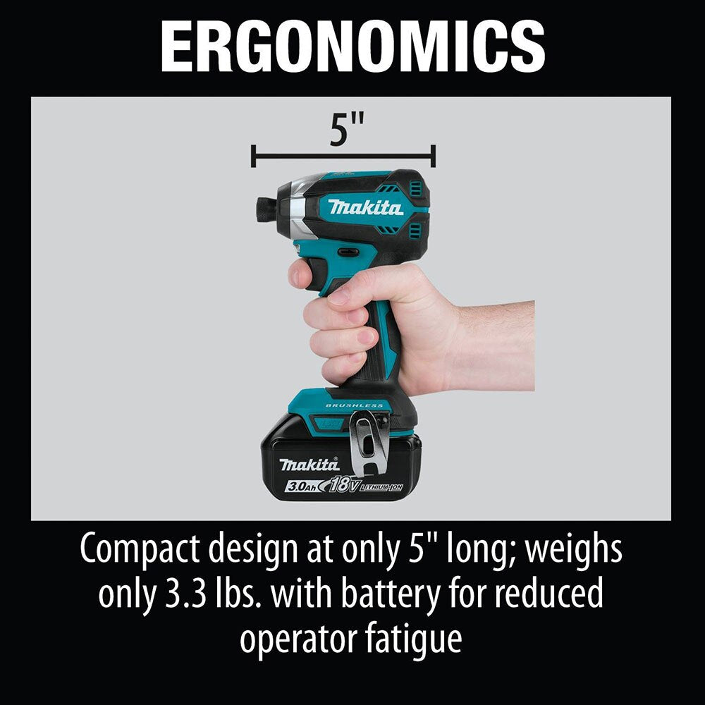 Makita XDT131 18V LXT Brushless Cordless Impact Driver Kit (3.0Ah)