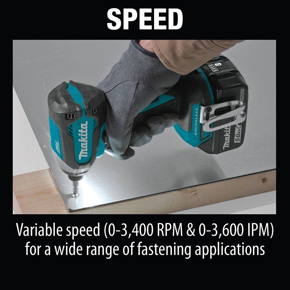 Makita XDT13T 18V LXT Brushless Cordless Impact Driver Kit 5.0Ah
