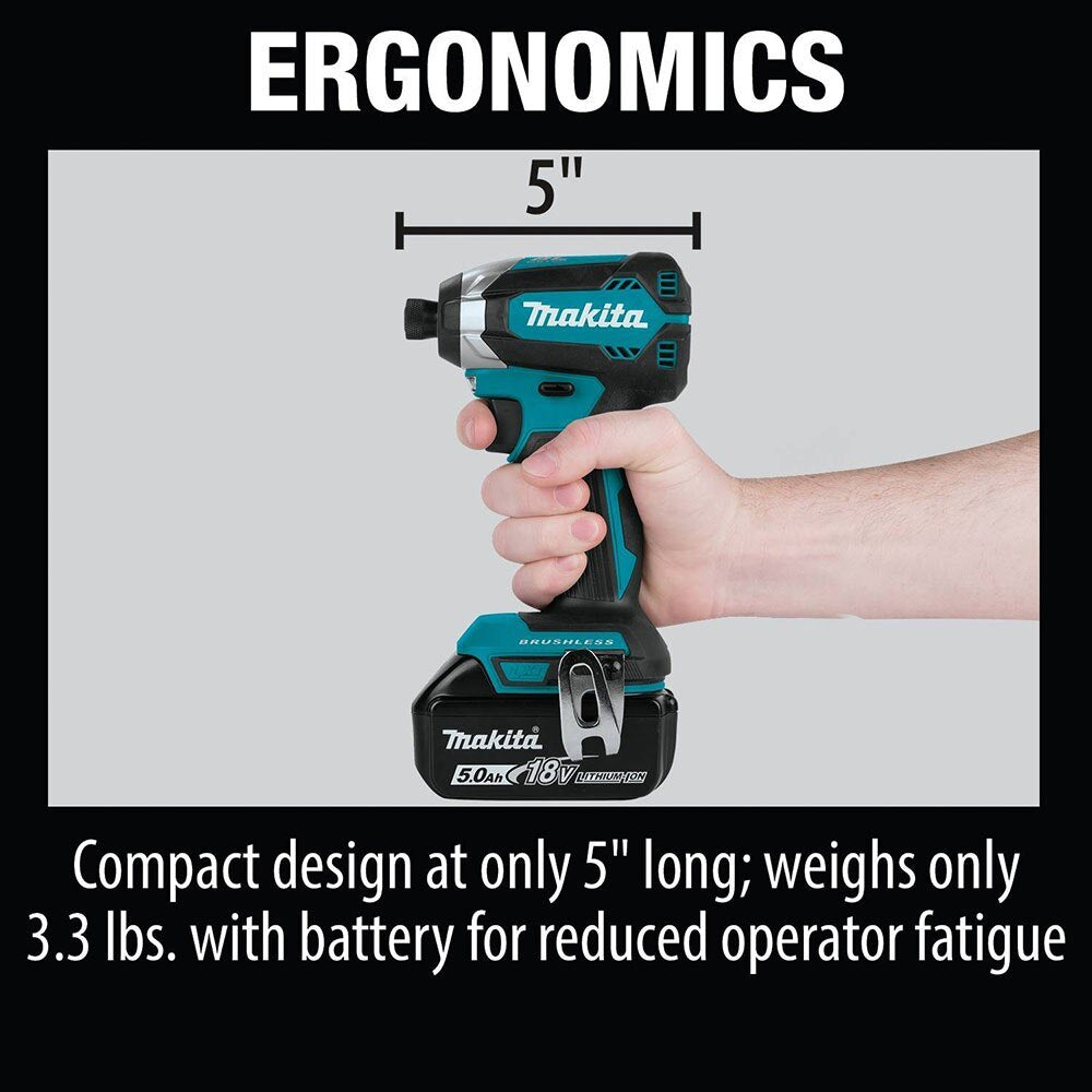Makita XDT13T 18V LXT Brushless Cordless Impact Driver Kit 5.0Ah