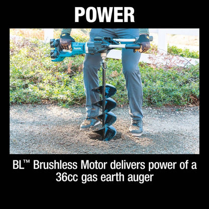 Makita XGD01PT 36V (18V X2) LXT Brushless Earth Auger Kit, dual port charger (5.0Ah)