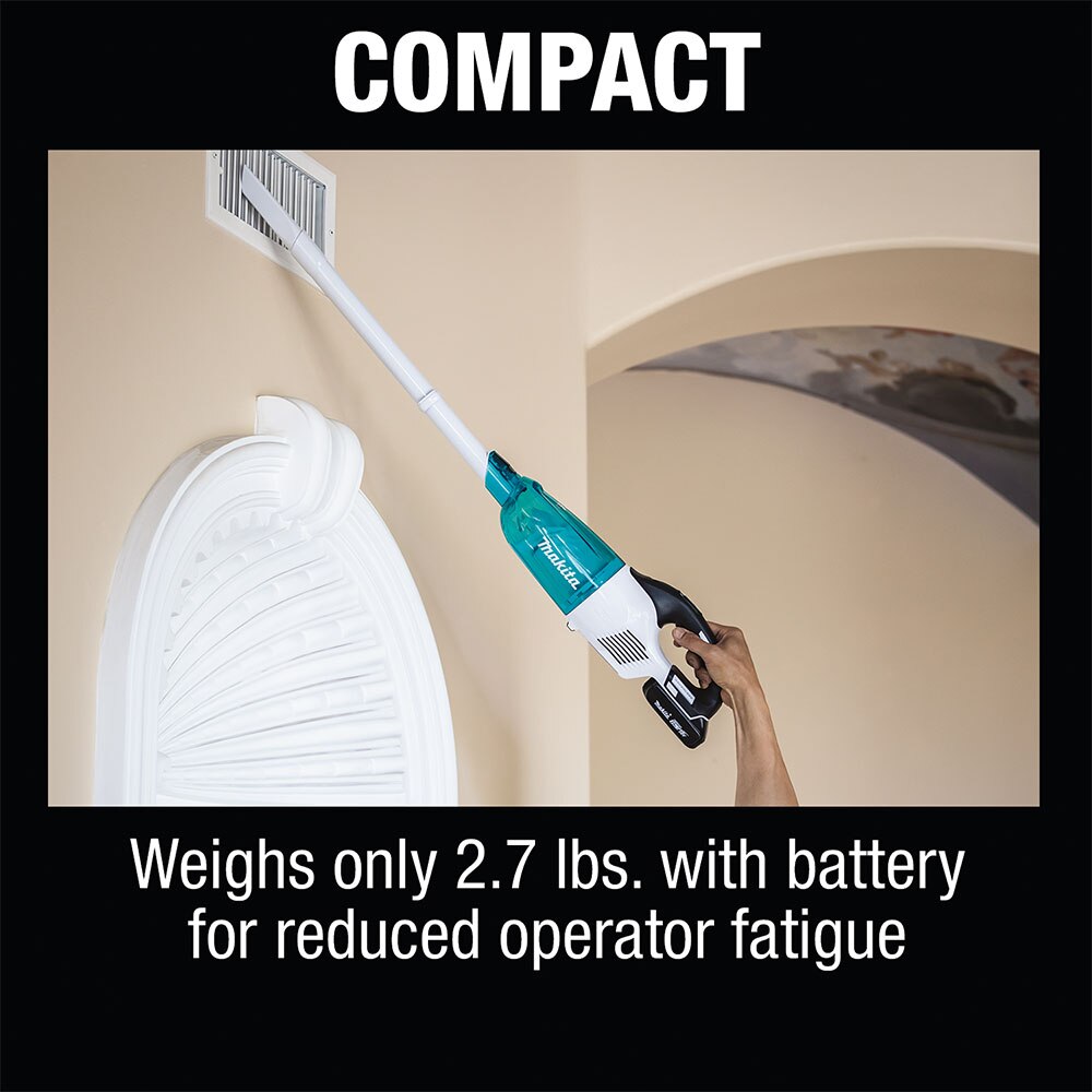 Makita XLC03R1WX4 18V LXT Compact Cordless Vacuum Kit, Trigger w/ Lock (2.0Ah)