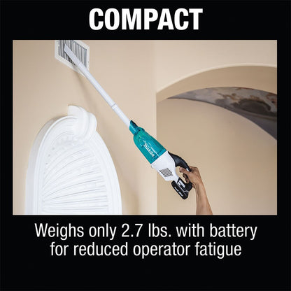 Makita XLC03R1WX4 18V LXT Compact Cordless Vacuum Kit, Trigger w/ Lock (2.0Ah)