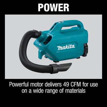 Makita XLC07SY1 18V LXT Lithium-Ion Compact Handheld Canister Vacuum Kit, with one battery (1.5Ah)