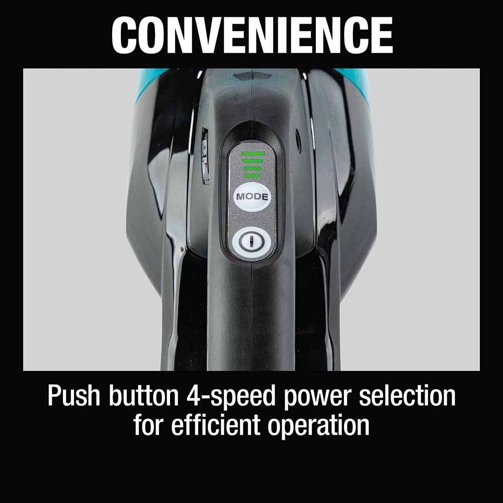 Makita XLC09R1B 18V LXT Lithium-ion Compact Brushless Cordless 4-Speed Vacuum Kit, w/ Push Button (2.0Ah)
