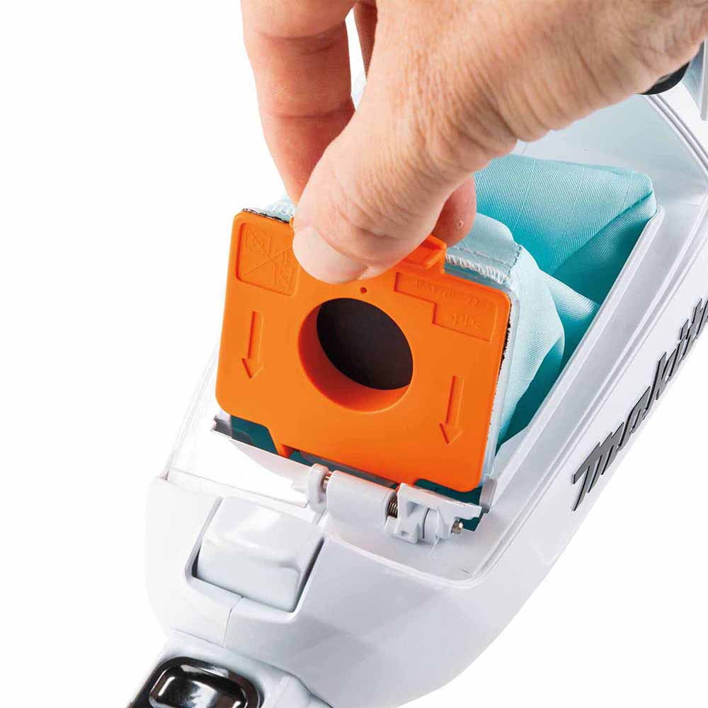 Makita XLC10ZW 18V LXT Lithium-ion Compact Brushless Cordless 4 -Speed Vacuum, w/ Push Button and Dust Bag (Tool Only)