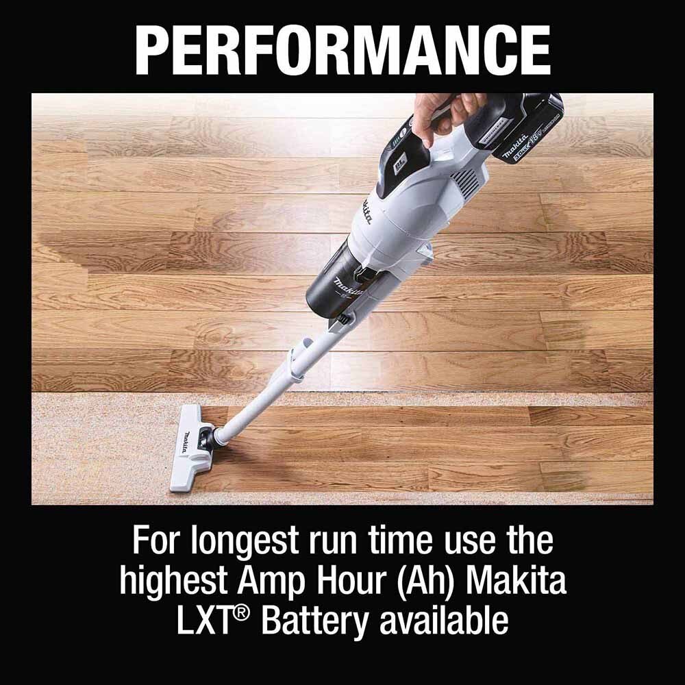 Makita XLC11R1W 18V LXT Lithium-ion Compact Brushless Cordless Cyclonic 4-Speed Stick Vacuum Kit (2.0Ah)