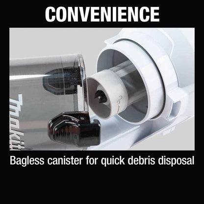 Makita XLC11ZW 18V LXT Lithium-ion Compact Brushless Cordless Cyclonic 4-Speed Stick Vacuum (Tool Only)